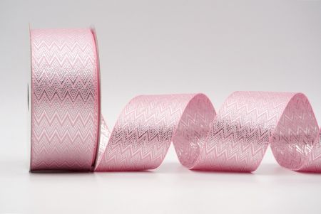 Pink-Silver Zigzag Pattern Ribbon_K1767-209